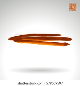 Brush stroke and texture. Grunge vector abstract hand - painted element. Underline and border.