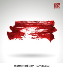 Brush stroke and texture. Grunge vector abstract hand - painted element. Underline and border.