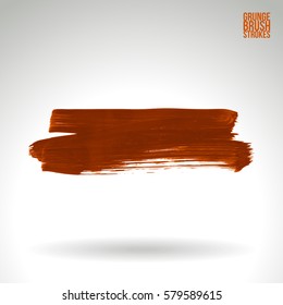 Brush stroke and texture. Grunge vector abstract hand - painted element. Underline and border.