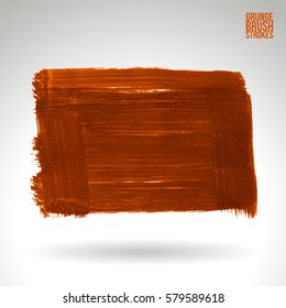 Brush stroke and texture. Grunge vector abstract hand - painted element. Underline and border.
