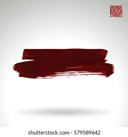 Brush stroke and texture. Grunge vector abstract hand - painted element. Underline and border.