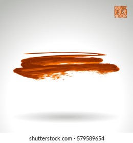 Brush stroke and texture. Grunge vector abstract hand - painted element. Underline and border.