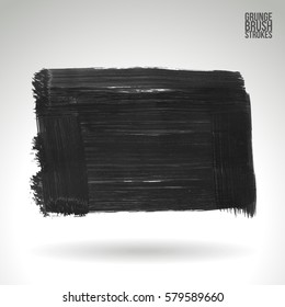 Brush stroke and texture. Grunge vector abstract hand - painted element. Underline and border.
