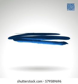 Brush stroke and texture. Grunge vector abstract hand - painted element. Underline and border.