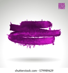 Brush stroke and texture. Grunge vector abstract hand - painted element. Underline and border.