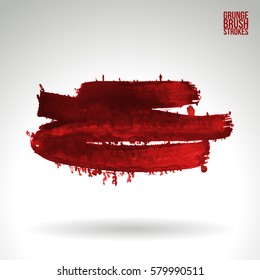 Brush stroke and texture. Grunge vector abstract hand - painted element. Underline and border.