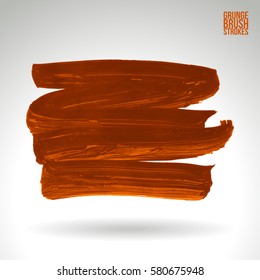 Brush stroke and texture. Grunge vector abstract hand - painted element. Underline and border.