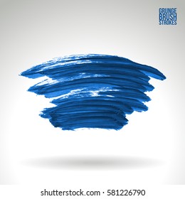 Brush stroke and texture. Grunge vector abstract hand - painted element. Underline and border.