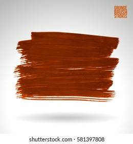 Brush stroke and texture. Grunge vector abstract hand - painted element. Underline and border.