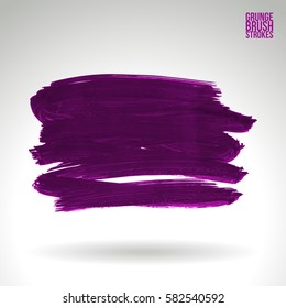 Brush stroke and texture. Grunge vector abstract hand - painted element. Underline and border.