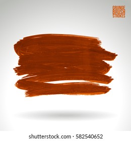 Brush stroke and texture. Grunge vector abstract hand - painted element. Underline and border.