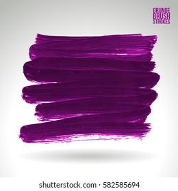 Brush stroke and texture. Grunge vector abstract hand - painted element. Underline and border.