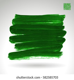 Brush stroke and texture. Grunge vector abstract hand - painted element. Underline and border.