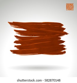 Brush stroke and texture. Grunge vector abstract hand - painted element. Underline and border.