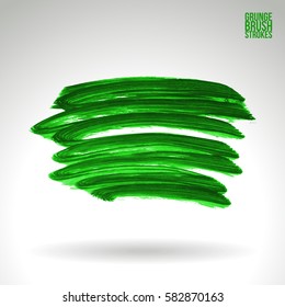 Brush stroke and texture. Grunge vector abstract hand - painted element. Underline and border.