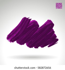 Brush stroke and texture. Grunge vector abstract hand - painted element. Underline and border.