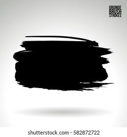 Brush stroke and texture. Grunge vector abstract hand - painted element. Underline and border.