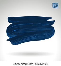 Brush stroke and texture. Grunge vector abstract hand - painted element. Underline and border.
