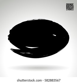 Brush stroke and texture. Grunge vector abstract hand - painted element. Underline and border.