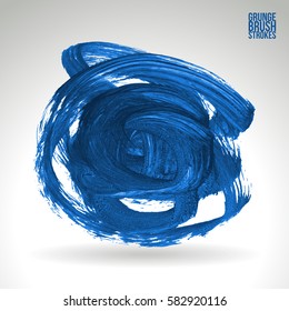 Brush stroke and texture. Grunge vector abstract hand - painted element. Underline and border.