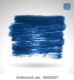 Brush stroke and texture. Grunge vector abstract hand - painted element. Underline and border.