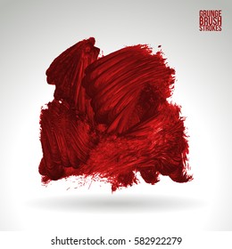 Brush stroke and texture. Grunge vector abstract hand - painted element. Underline and border.