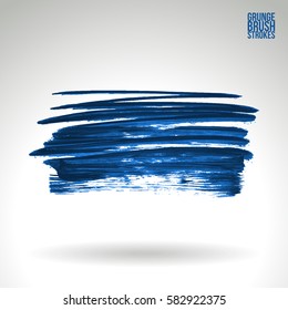 Brush stroke and texture. Grunge vector abstract hand - painted element. Underline and border.