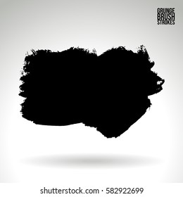 Brush stroke and texture. Grunge vector abstract hand - painted element. Underline and border.