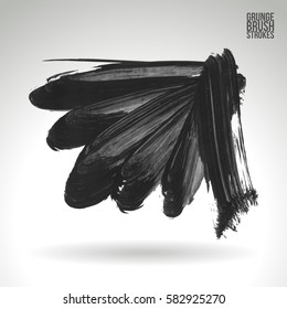 Brush stroke and texture. Grunge vector abstract hand - painted element. Underline and border.