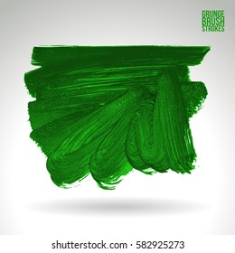 Brush stroke and texture. Grunge vector abstract hand - painted element. Underline and border.
