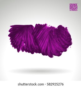Brush stroke and texture. Grunge vector abstract hand - painted element. Underline and border.