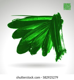Brush stroke and texture. Grunge vector abstract hand - painted element. Underline and border.