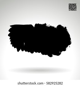 Brush stroke and texture. Grunge vector abstract hand - painted element. Underline and border.