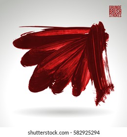 Brush stroke and texture. Grunge vector abstract hand - painted element. Underline and border.
