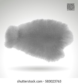 Brush stroke and texture. Grunge vector abstract hand - painted element. Underline and border.