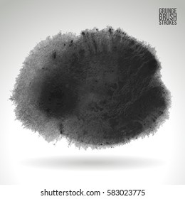 Brush stroke and texture. Grunge vector abstract hand - painted element. Underline and border.
