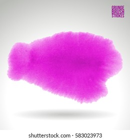 Brush stroke and texture. Grunge vector abstract hand - painted element. Underline and border.