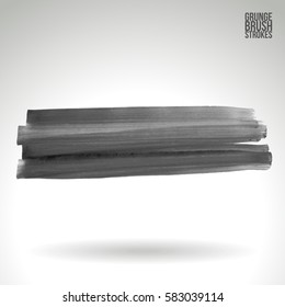 Brush stroke and texture. Grunge vector abstract hand - painted element. Underline and border.