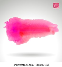 Brush stroke and texture. Grunge vector abstract hand - painted element. Underline and border.