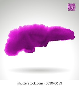 Brush stroke and texture. Grunge vector abstract hand - painted element. Underline and border.