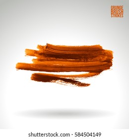 Brush stroke and texture. Grunge vector abstract hand - painted element. Underline and border.