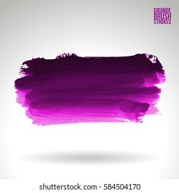Brush stroke and texture. Grunge vector abstract hand - painted element. Underline and border.