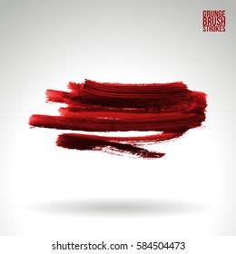 Brush stroke and texture. Grunge vector abstract hand - painted element. Underline and border.