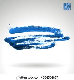 Brush stroke and texture. Grunge vector abstract hand - painted element. Underline and border.