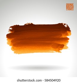 Brush stroke and texture. Grunge vector abstract hand - painted element. Underline and border.