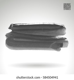 Brush stroke and texture. Grunge vector abstract hand - painted element. Underline and border.