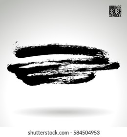 Brush stroke and texture. Grunge vector abstract hand - painted element. Underline and border.