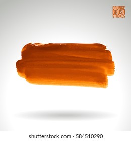 Brush stroke and texture. Grunge vector abstract hand - painted element. Underline and border.