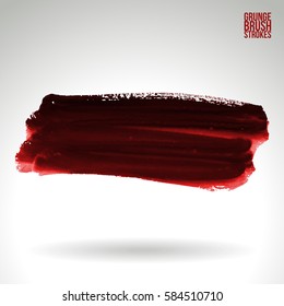 Brush stroke and texture. Grunge vector abstract hand - painted element. Underline and border.