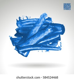 Brush stroke and texture. Grunge vector abstract hand - painted element. Underline and border.
